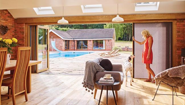 Centor’s doors and windows enable homeowners to enjoy inside-outside living with built-in screen and shade