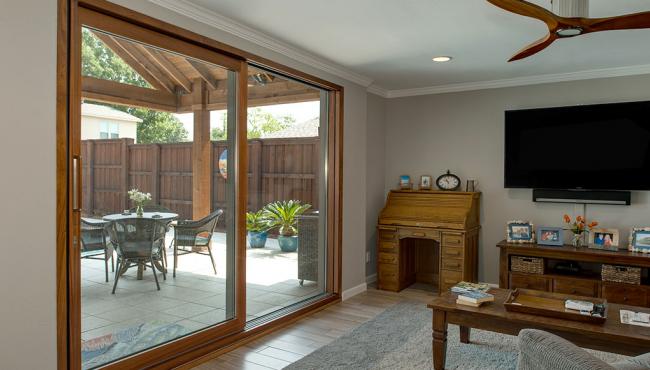 Centor Integrated Sliding Door installed in a Texas home