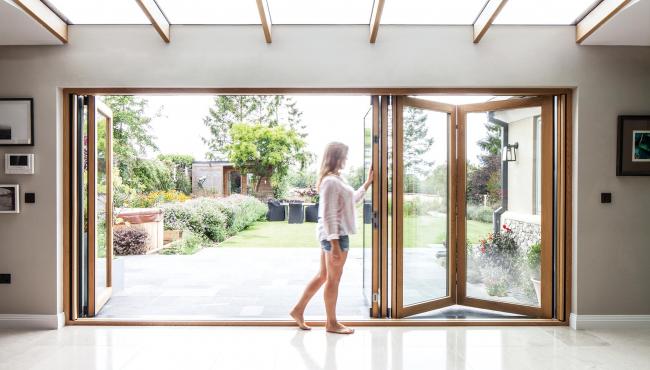 Centor bifold doors have silky smooth hardware for simple and easy operation