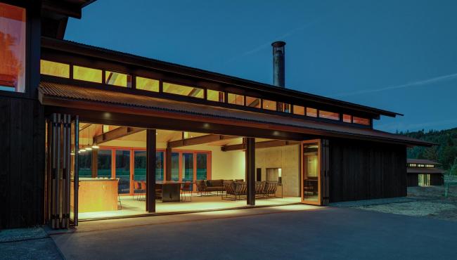 Centor Folding Doors in the evening allow you to use your space at day or night