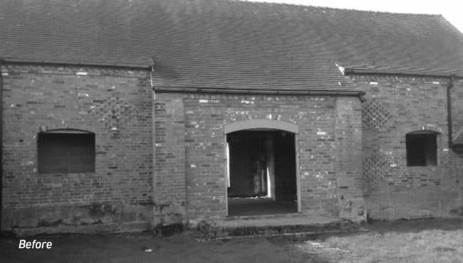 Before renovations were completed on the converted barn