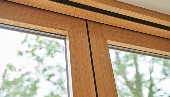 Bifold patio doors from Centor are finished with beautiful European oak on the interior
