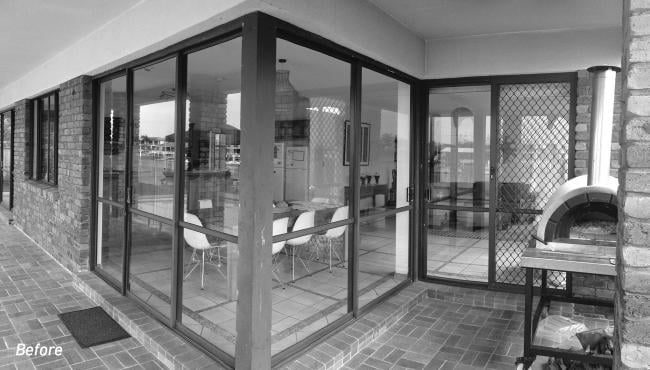 Before renovations took place in the family home with Integrated Folding Doors