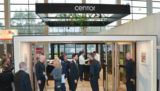 Centor Fensterbau display featured Integrated Folding Doors and insect screen systems