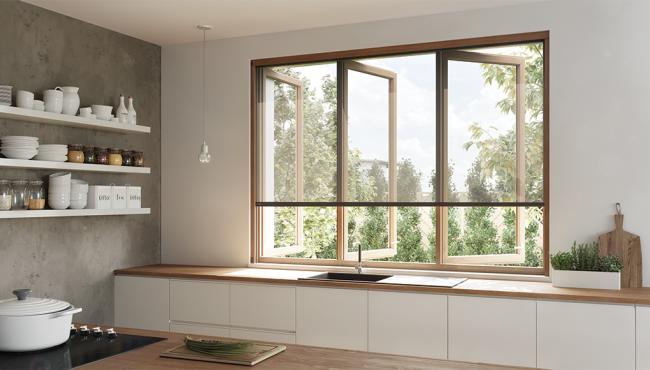 Centor S5 screen and blind for timber windows