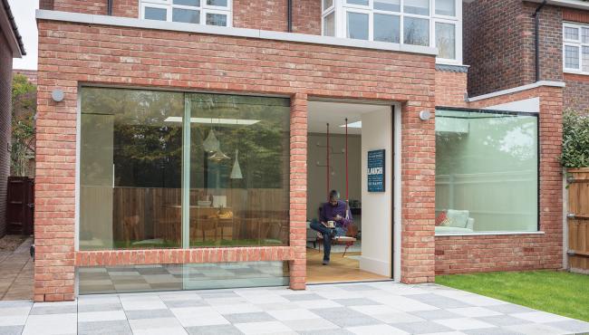 Centor Integrated 211 Sliding Door in London home with seamless connection to outside