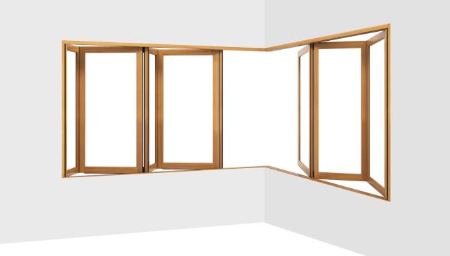 257 Integrated Cornerless Folding Window