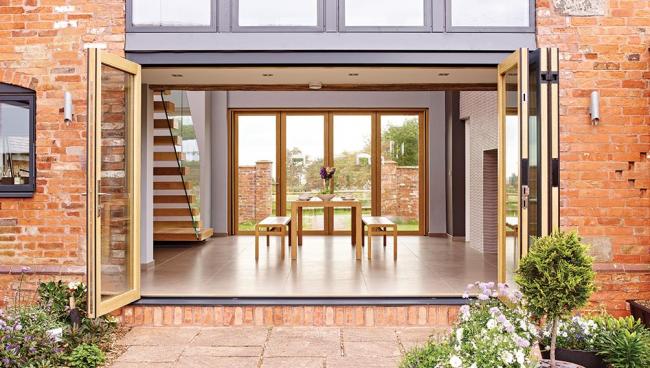 Barn conversion with Centor Integrated Folding Doors