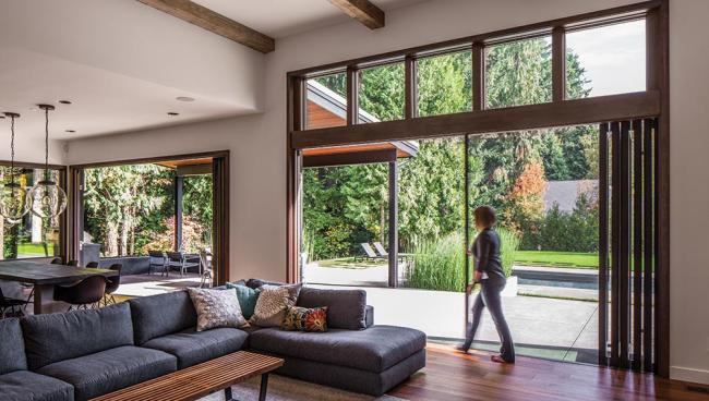 Living comfortably with large glazed doors