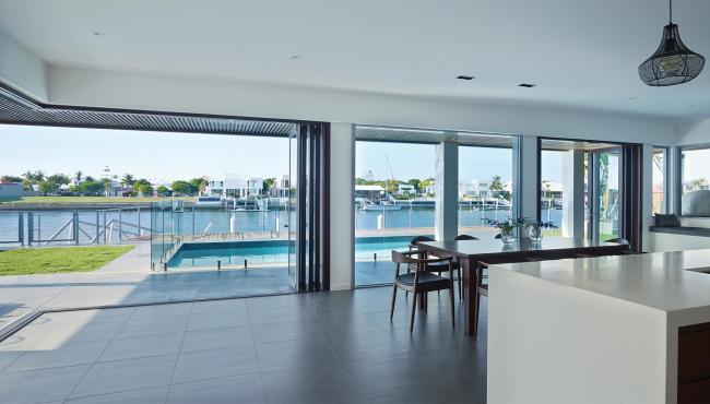 Centor Integrated Folding Doors allow you to have a seamless connection to the outside.