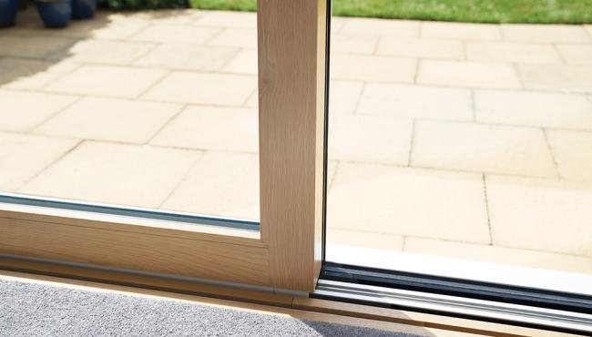 Centor large sliding doors have aligning panels for a seamless connection to your garden