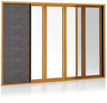 200 Series Integrated Doors with built-in insect screen and shade