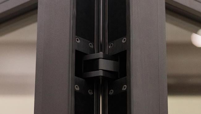 Centor's concealed hinge makes the doors tamper-proof for additional security
