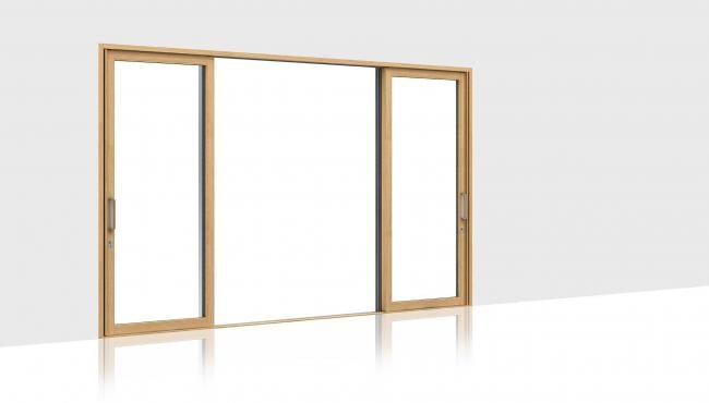 With a central frameless fixed panel, the 217 XOX Integrated Sliding Door perfectly frames your view to outside