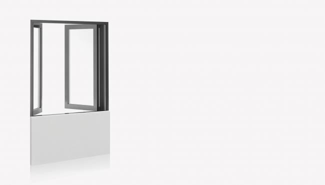 453 Centor Integrated Double swing Window
