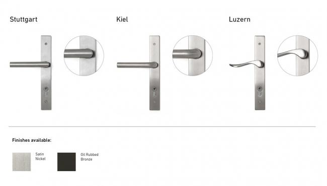 Centor Integrated Doors access handle options